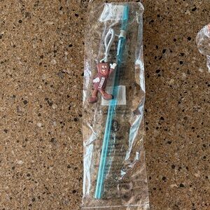 Hershey Teal Straw with Hershey’s keychain  Character Charm